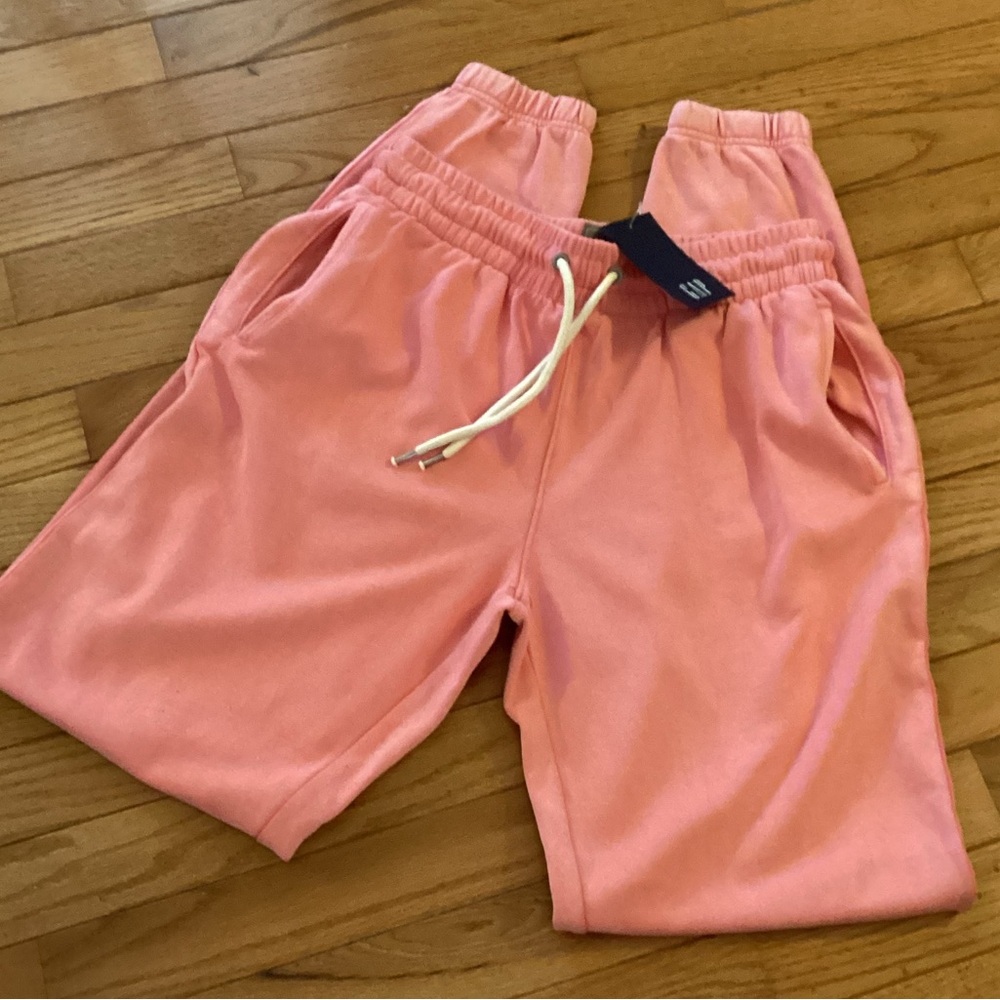 GAP SOFT JOGGER SWEATPANTS /POCKETS ROPE TIE/HAND DYED APPLE BLOSSOM PINK SMALL - Picture 5 of 13
